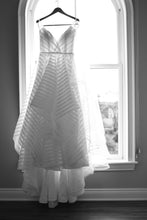 Load image into Gallery viewer, Hayley Paige &#39;Decklyn&#39; size 8 used wedding dress front view on hanger
