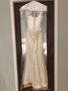 Vera Wang 'Adelia' size 2 used wedding dress front view on hanger