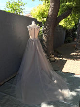 Load image into Gallery viewer, Creature of Habit &#39;Custom Tulle&#39; size 6 new wedding dress back view on mannequin
