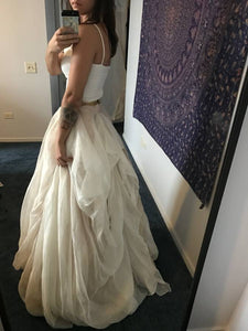 Carol Hannah 'Kensington' size 2 used wedding dress side view on bride