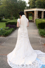 Load image into Gallery viewer, Maggie Sottero &#39;1262&#39; size 6 used wedding dress back view on bride
