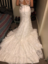 Load image into Gallery viewer, Custom &#39;Cocomelody&#39; size 12 new wedding dress back view on bride
