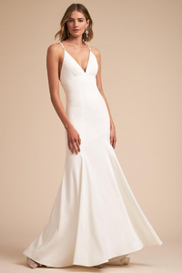 Jenny Yoo 'Estelle' size 00 used wedding dress front view on model
