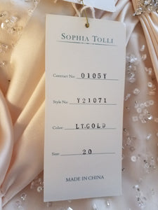 sophia tolli 'Amaryllis Y21071' wedding dress size-18 NEW