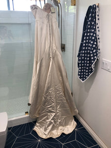 Matthew Christopher 'Vivian' size 8 new wedding dress back view on hanger