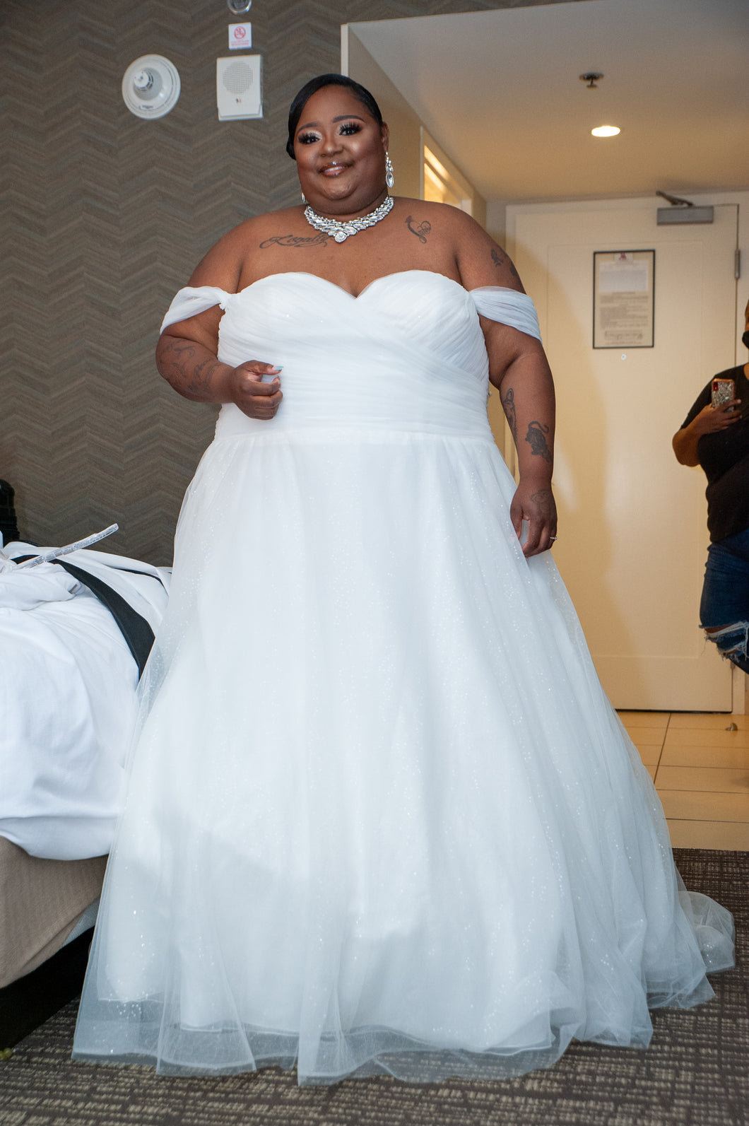 Morilee '3245' wedding dress size-32W PREOWNED