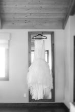 Load image into Gallery viewer, Pronovias &#39;Duende&#39; size 4 used wedding dress front view on hanger
