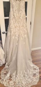 Essence of Australia 'D2267' size 14 new wedding dress back view on hanger