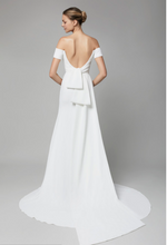 Load image into Gallery viewer, Lela Rose &#39;Capri&#39; size 2 used wedding dress back view on model

