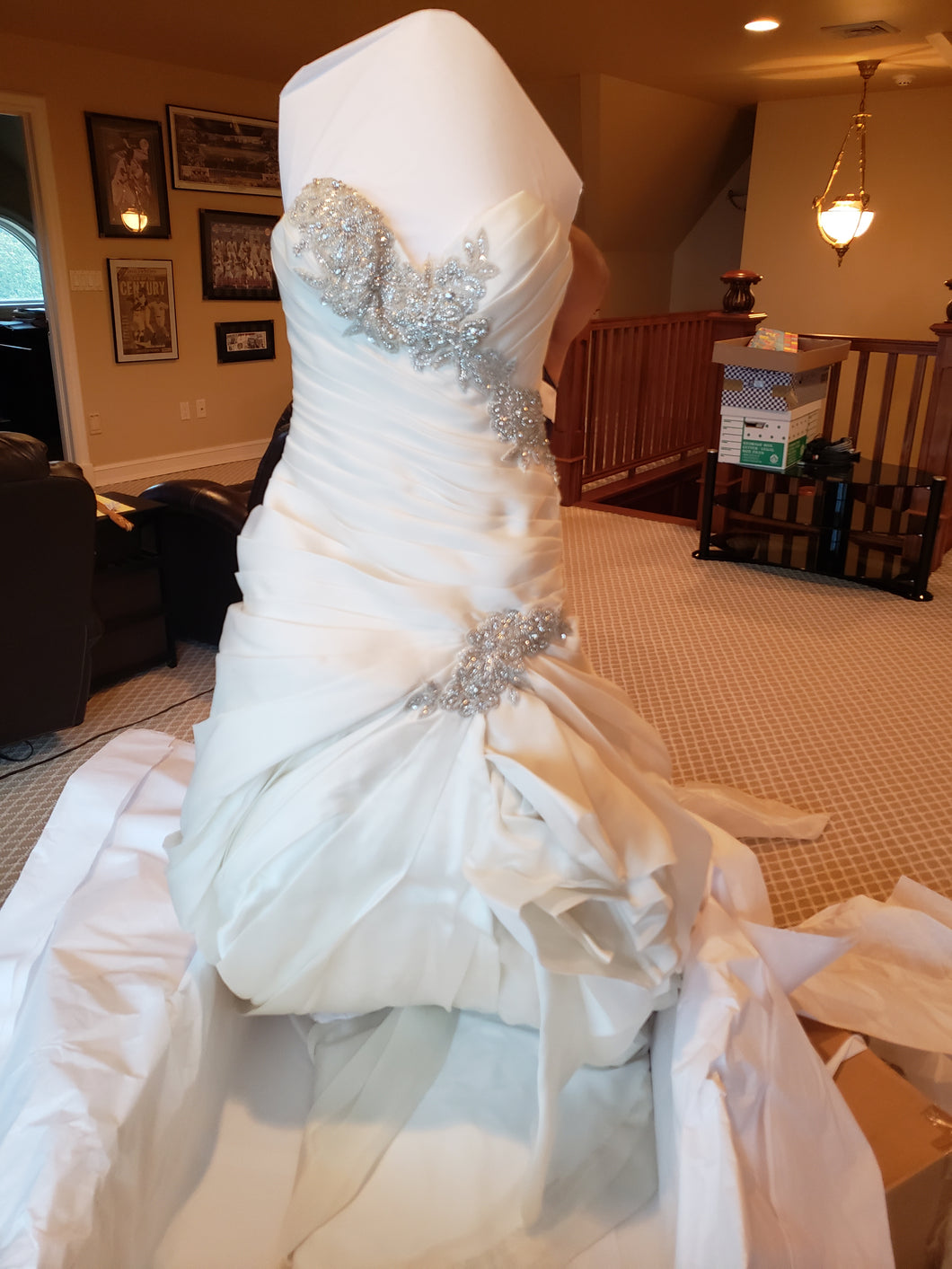 Pnina Tornai 'Gown' size 2 new wedding dress front view on hanger