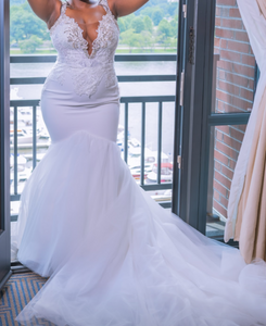Pantora Bridal 'Mermaid cut' wedding dress size-10 PREOWNED