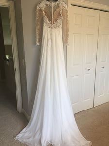 Lillian West '6422' size 2 new wedding dress back view on hanger