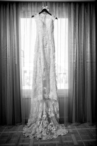 Casablanca 'unsure' wedding dress size-10 PREOWNED