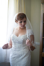 Load image into Gallery viewer, Enzoani &#39;Fiji&#39; size 8 used wedding dress front view on bride
