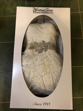 Load image into Gallery viewer, Justin Alexandr &#39;Corded Lace Ball Gown&#39; size 10 used wedding dress view in box
