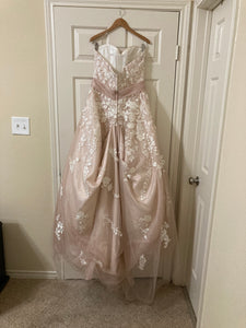 david tutera for mon cheri 'D21347' wedding dress size-12 PREOWNED