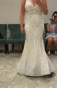 Oksana Mukha 'Celeste' wedding dress size-14 NEW