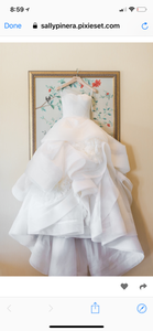Vera Wang 'Katherine' size 4 used wedding dress front view on hanger