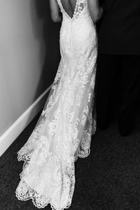 Sottero and Midgley 'Winifred' size 8 used wedding dress back view on bride