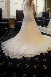 david tutera for mon cheri '113211A' wedding dress size-00 PREOWNED