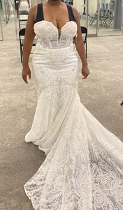 Galina Signature 'Diamond Sequin Mermaid' wedding dress size-10 NEW