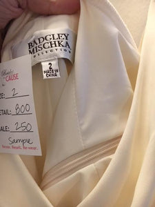 Badgley Mischka 'Livia' size 2 sample wedding dress view of tag