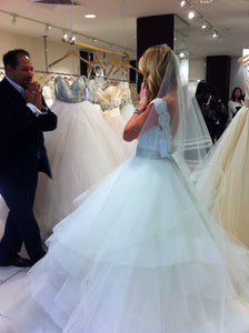 Lazaro '3309' size 4 new wedding dress side view on bride
