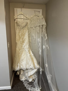 Pronovias 'Princia 21007001.730' wedding dress size-10 PREOWNED