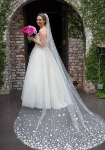 Amsale 'Peony' wedding dress size-08 PREOWNED