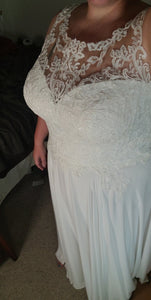 Stella york '6593+' wedding dress size-22 NEW