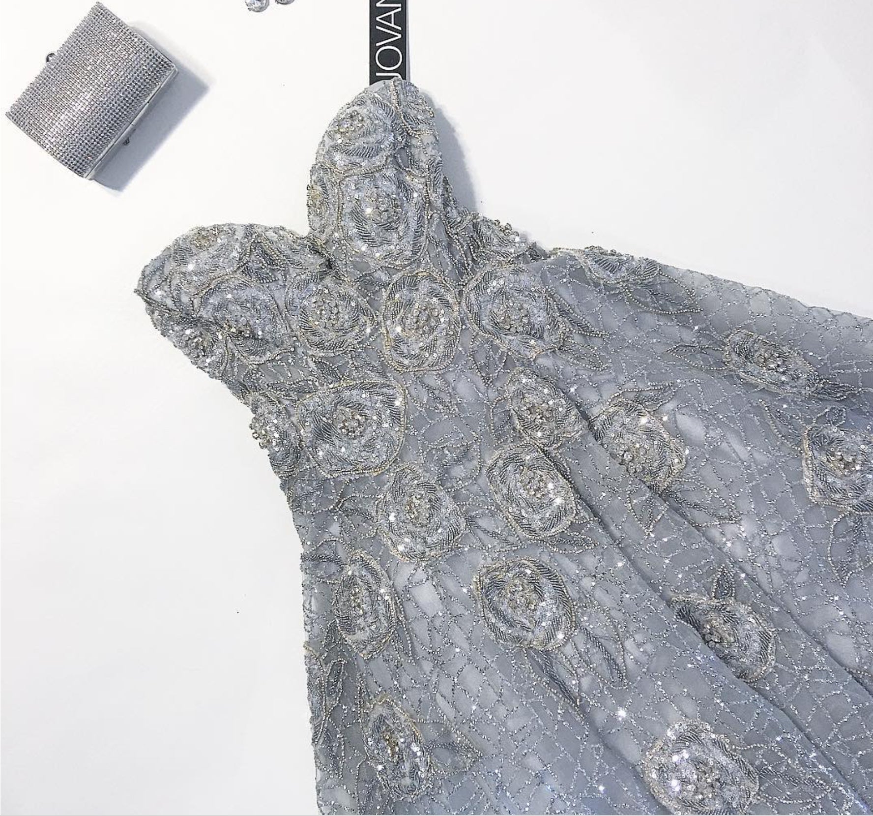 Jovani 'Silver Ball Gown' size 12 new wedding dress – Nearly Newlywed