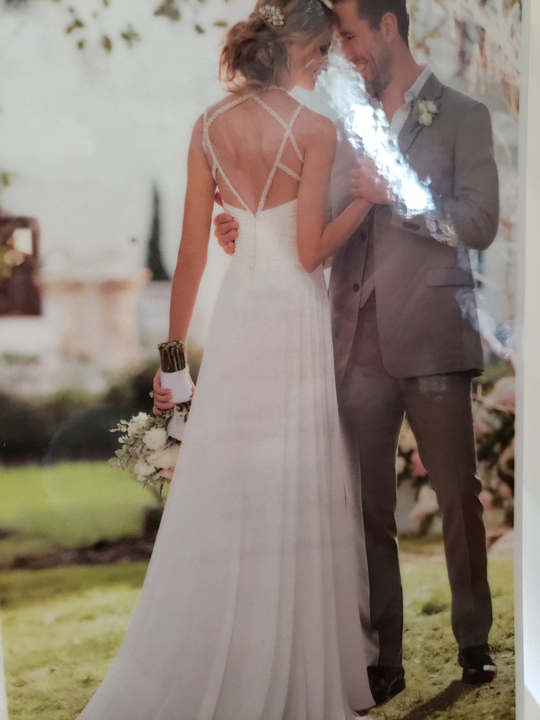 Stella York '6530DMZP' size 16 new wedding dress back view on model