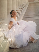 Load image into Gallery viewer, Custom &#39;Classic Ballgown&#39; size 8 used wedding dress front view on bride
