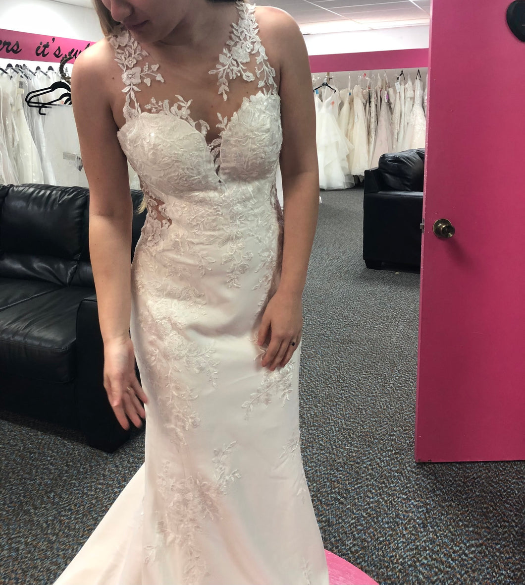 Stella York '6916IV' wedding dress size-08 NEW