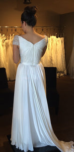 Reem Acra 'Olivia' size 10 used wedding dress back view on bride