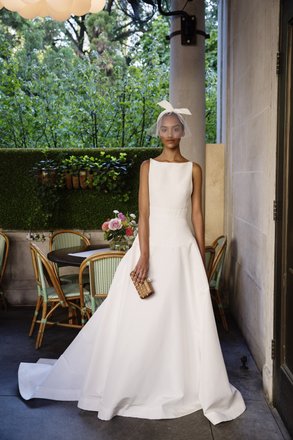 Lela Rose 'The Chesapeake' size 0 used wedding dress front view on model