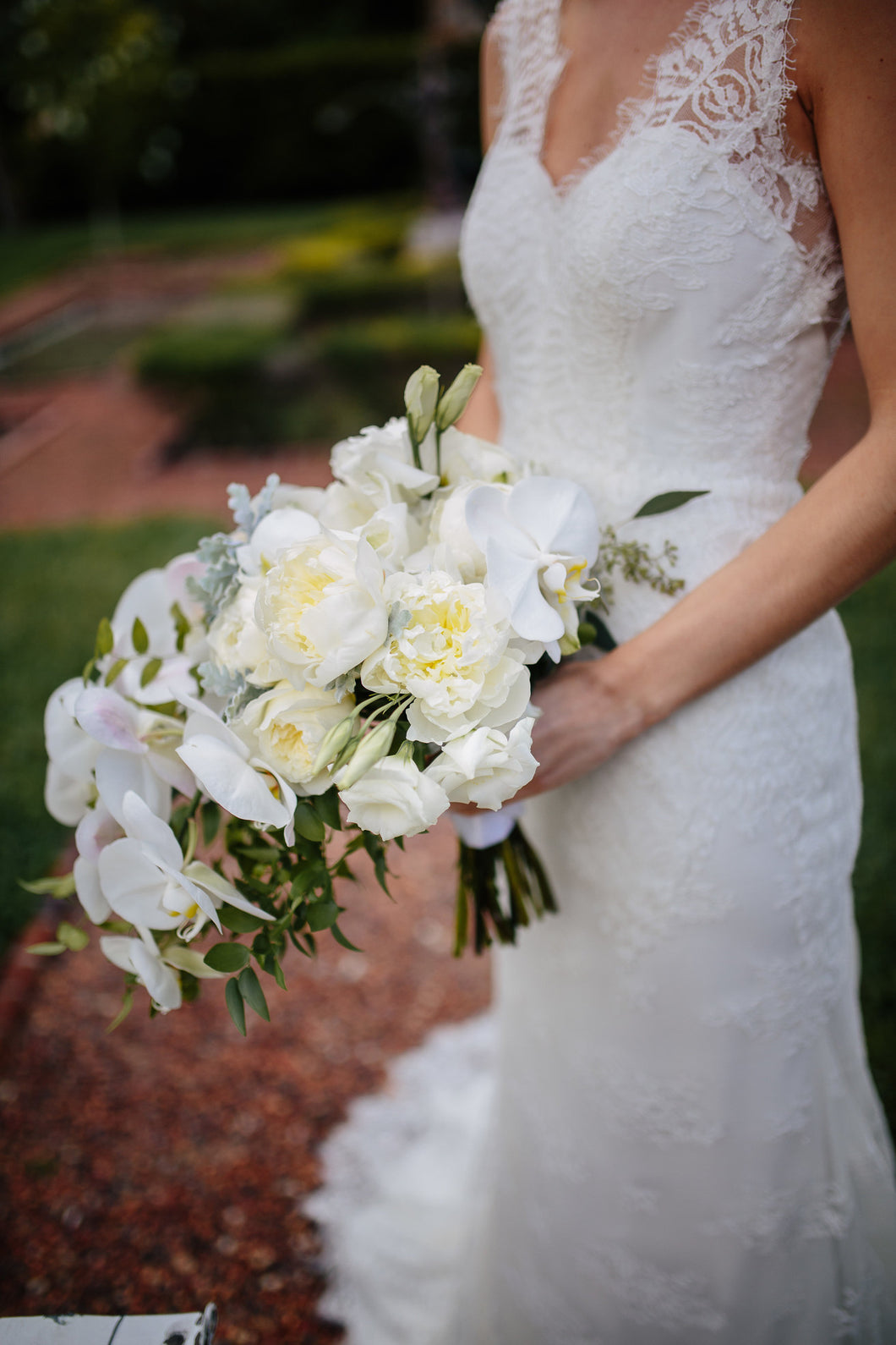 Carolina Herrera 'Daisy' size 2 used wedding dress front view on bride
