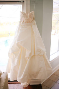 Anne Barge 'Enchanted' size 12 used wedding dress front view on hanger