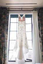 Load image into Gallery viewer, Lazaro &#39;3558&#39; size 2 used wedding dress front view on hanger
