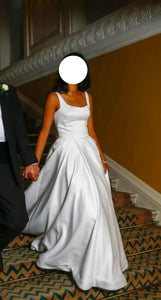 Custom 'Classic' size 2 used wedding dress front view on bride