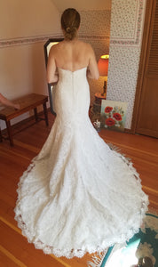 Essence of Australia 'D2224' size 10 used wedding dress back view on bride