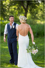 Load image into Gallery viewer, Katie May &#39;Sienna&#39; size 10 used wedding dress back view on bride
