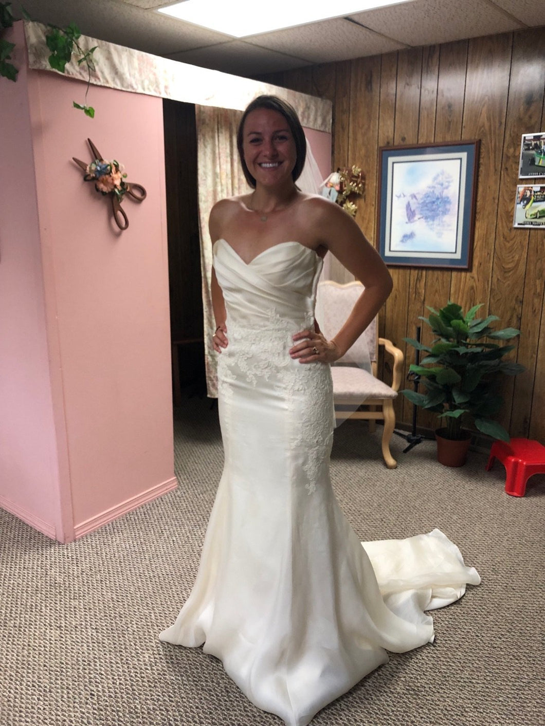Alvina Valenta '9304' wedding dress size-10 SAMPLE