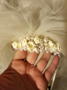 Christos 'Elegant Sheath' size 8 used wedding dress view of trim