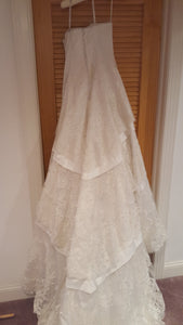 Sophia Tolli 'Lace And Elegance' size 10 new wedding dress back view on hanger