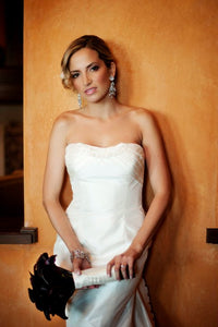 Melissa Sweet 'Jillian' size 2 used wedding dress front view on model