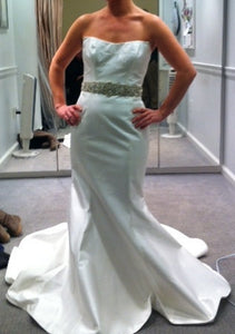 Romona Keveza Silk Mermaid Wedding Dress - Romona Keveza - Nearly Newlywed Bridal Boutique - 1