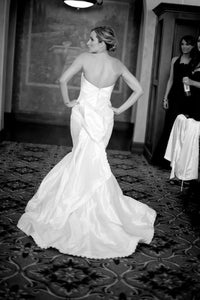 Melissa Sweet 'Jillian' size 2 used wedding dress back view on bride