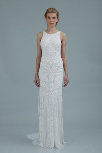 Theia 'Tara' size 6 new wedding dress front view on model