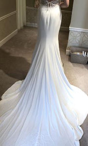 Pronovias 'Orsola' size 4 new wedding dress back view on bride
